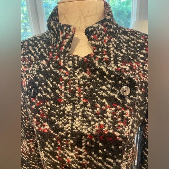 Zara Asymetrical Tweed Wool Jacket - Picture 2 of 5